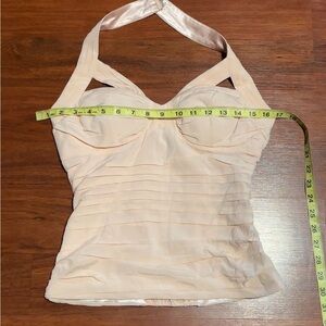 bebe Light Blush Halter Ruched Camisole